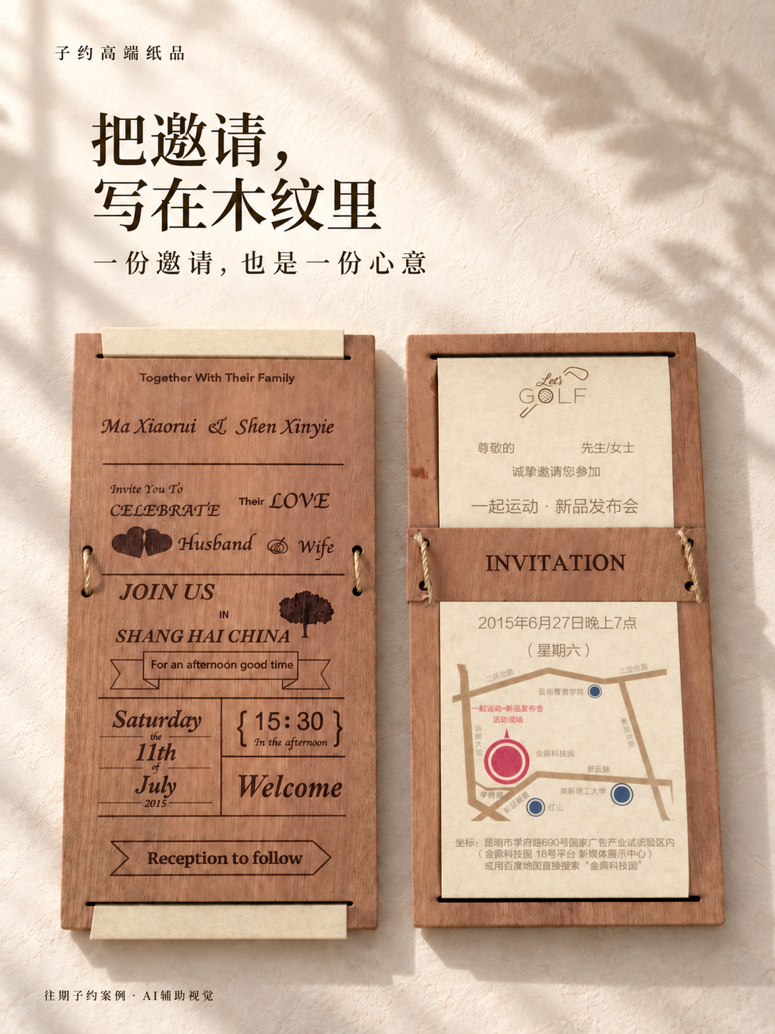 把邀请,写在木纹里